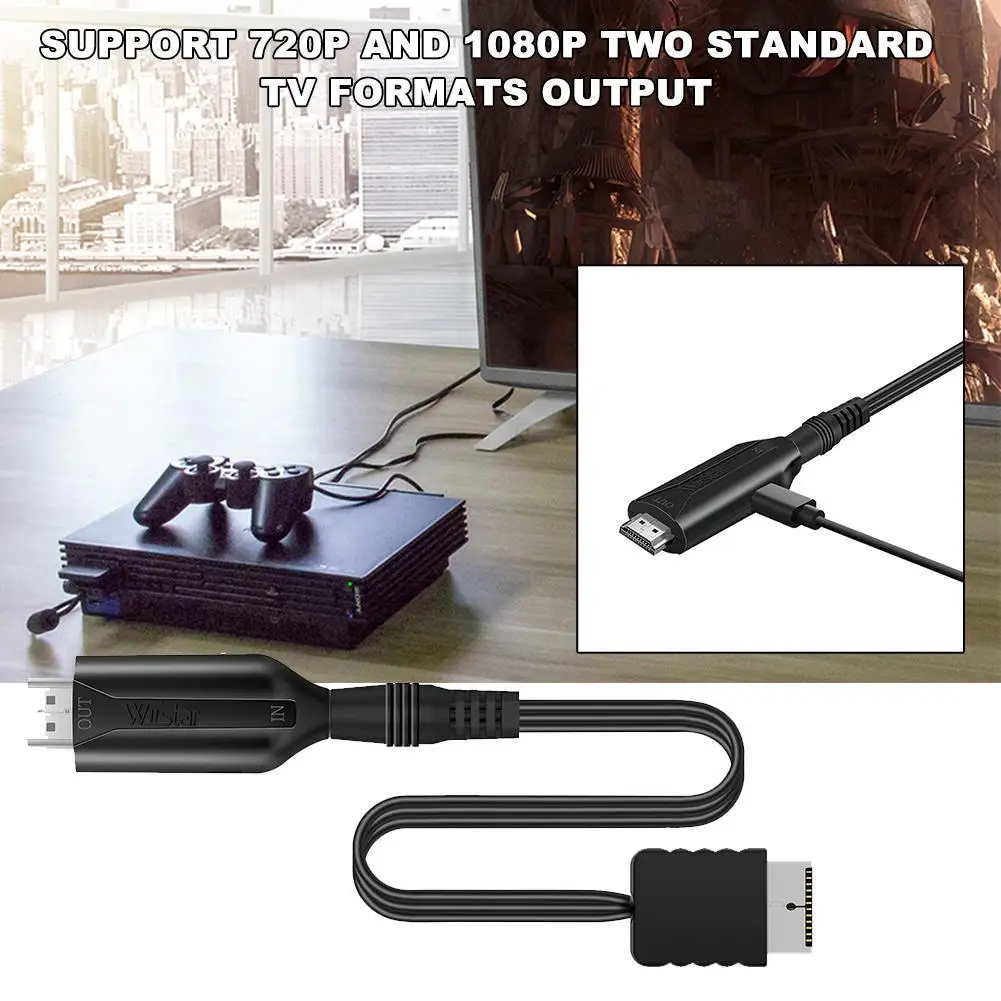For To -compatible Converter Adapter Cable For Support -compatible 1080p 720p Output W2v7