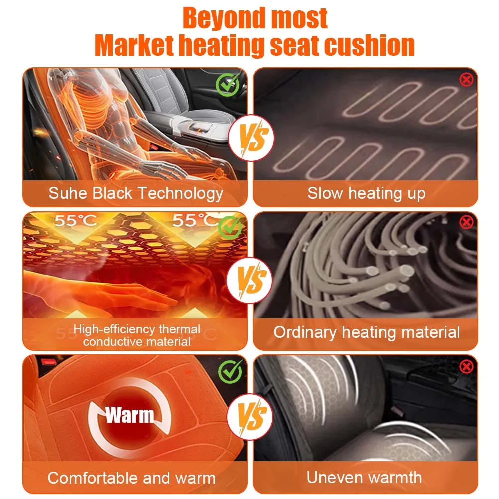 12-24 В, обновленная версия, чехол для автомобильного сиденья с подогревом, трехскоростной переключатель, защита для обогрева автомобильного сиденья, 25 Вт, универсальный для типов автомобилей