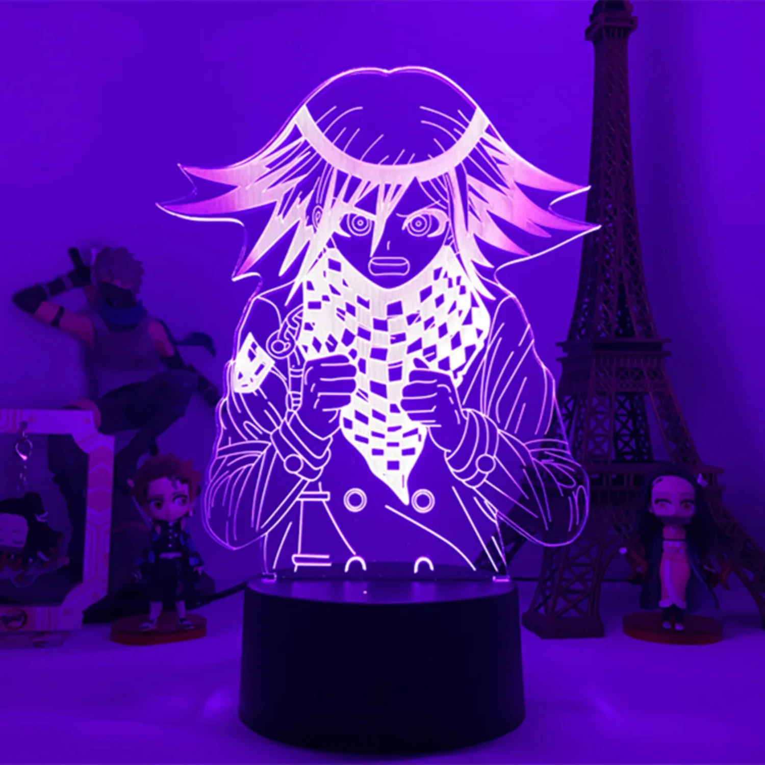 Stunning Dazzling LED Night Light Inspired by Anime Danganronpa V3 Character Nagito Komaeda - Exquisite Game Figure Bedside Lamp