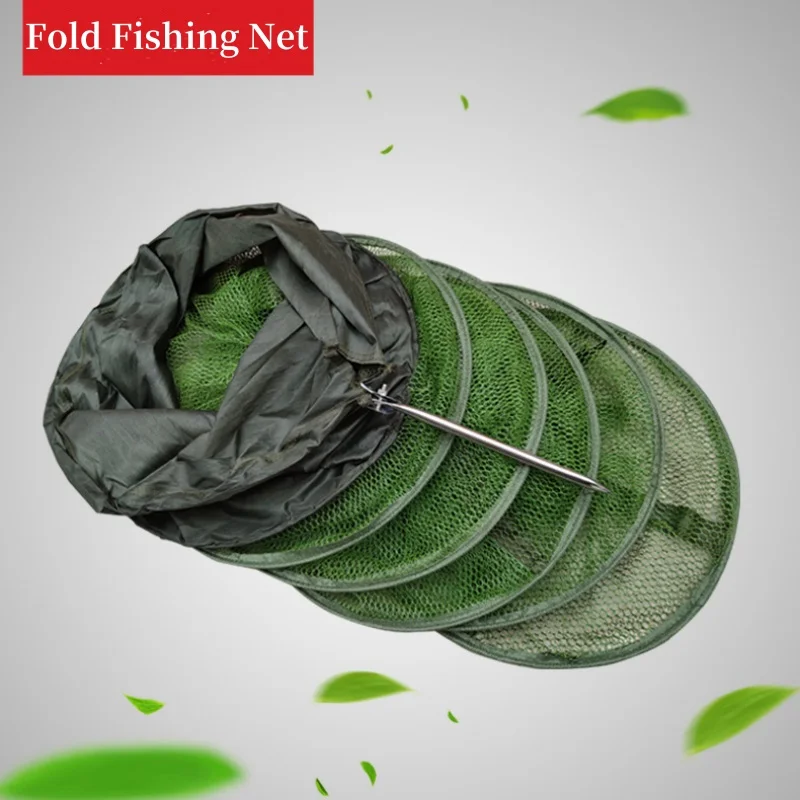 

Folding Landing Nets Multi-style Telescopic Quick Drying Fishing Basket Immersion Net Fyke Net Shrimp Cage Outdoor Fishing Gear