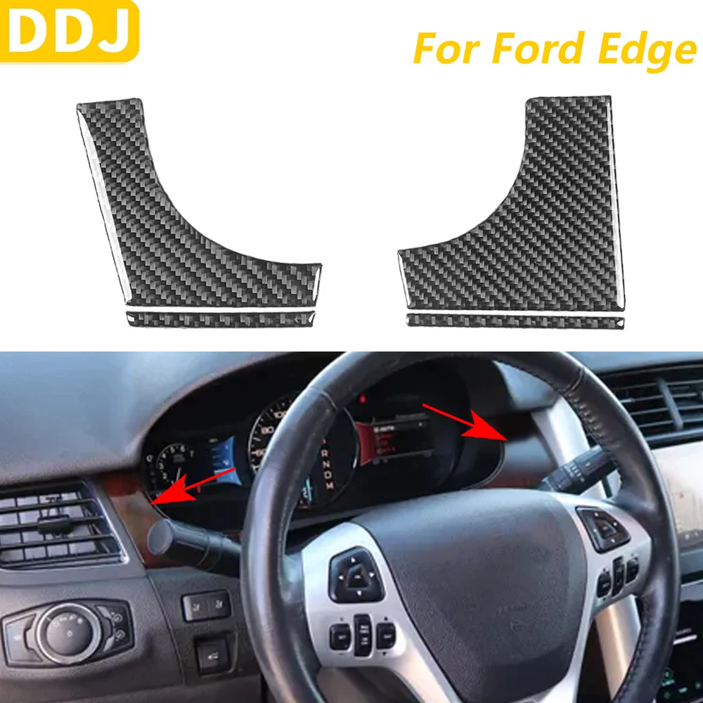 

Для Ford Edge 2011-2014 приборный спидометр из углеродного волокна, декоративная крышка, автомобильные аксессуары, наклейка для украшения интерьера