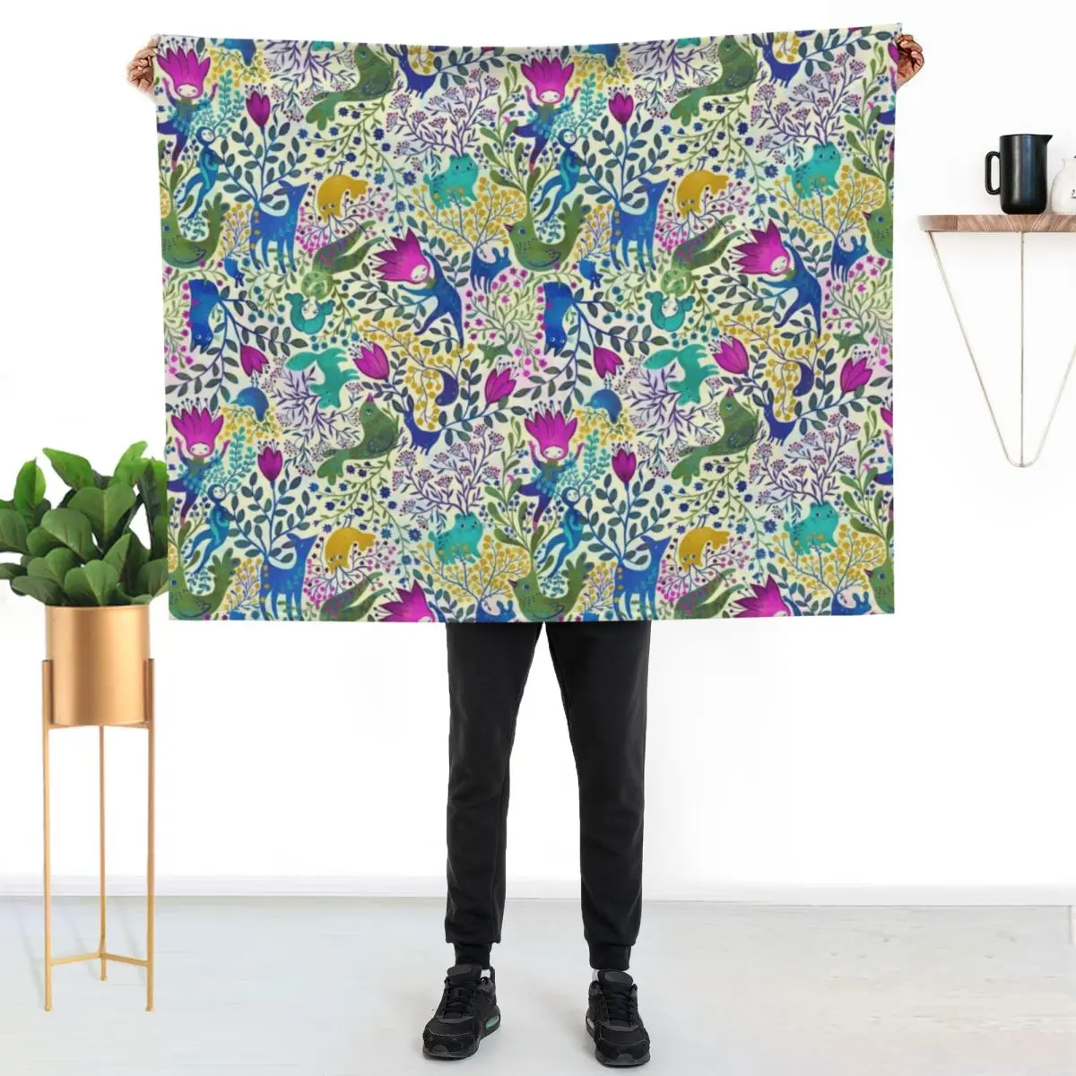 Jewel tone design Throw Blanket Travel for sofa Giant Sofa Luxury for babies Cute Blankets