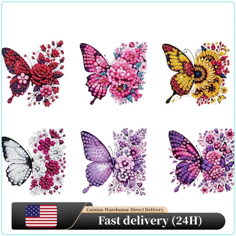 

Набор из 6 акриловых наклеек-бабочек для холодильника с алмазной мозаикой для домашнего декора