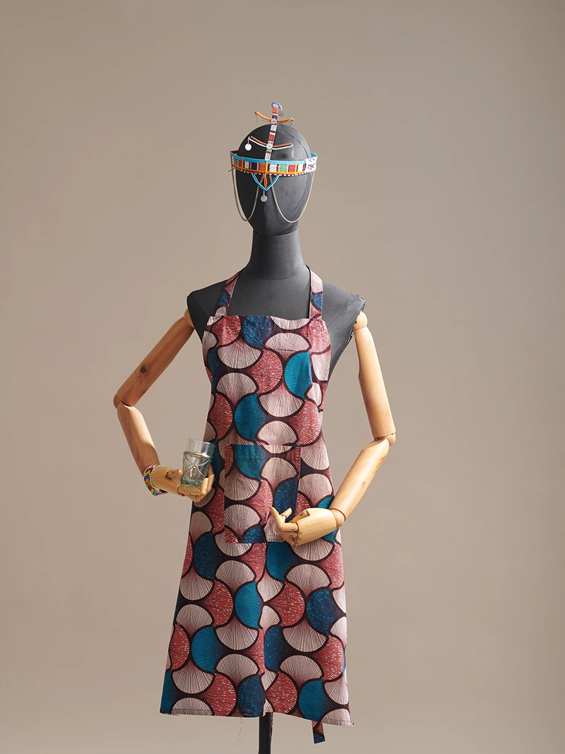 

Hand-Woven Wax-Dye Apron Bohemian Plant-Dye Outerwear Home Use Ins Style Cotton Apron Unisex One Size Fits All Four Seasons