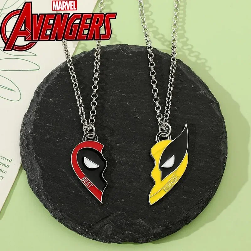 Disney Marvel Movie Deadpool & Wolverine Necklace Cool DIY Handmade Pendant Accessory Fashion Memorial Best Friend Necklace