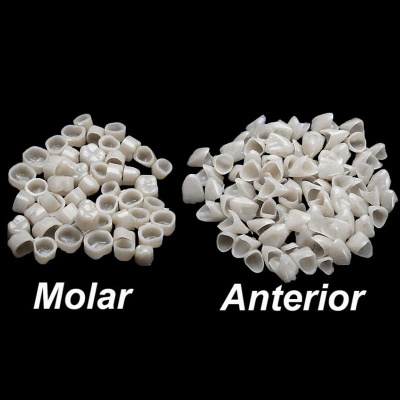 

Dental Teeth Veneers Temporary Crown Gum Protection And Stable Dental Material Set 120Pcs (50 Molar+70 Anterior )