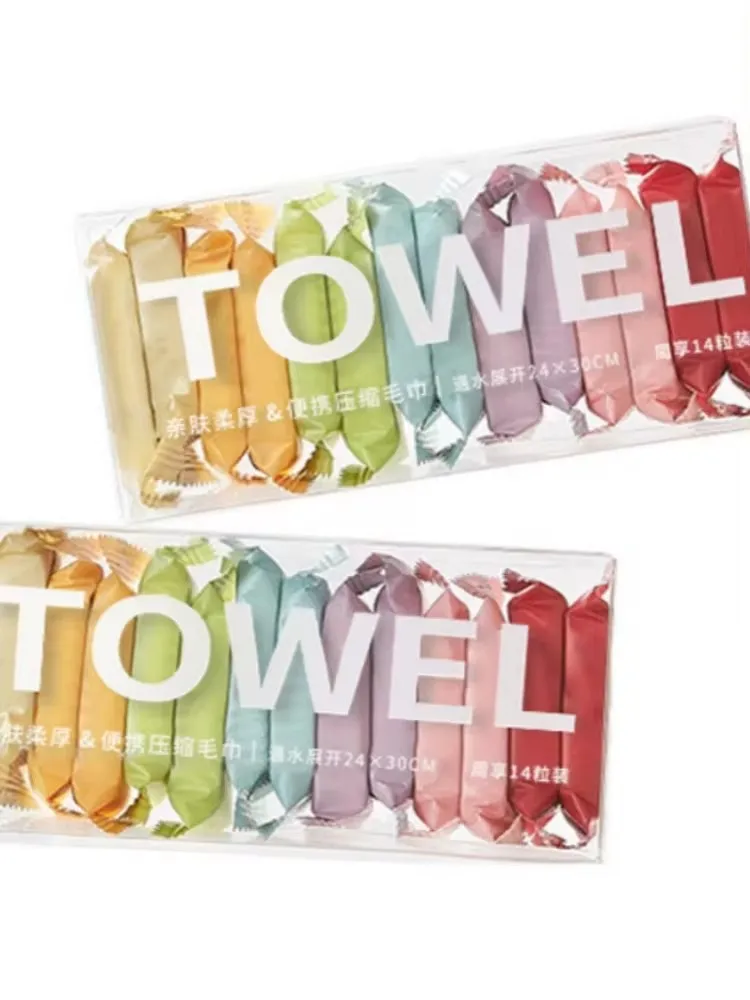 14/7 pcs disposable facial cleansing towel travel towel compressed facial wipe accessories mini cotton face convenient towel