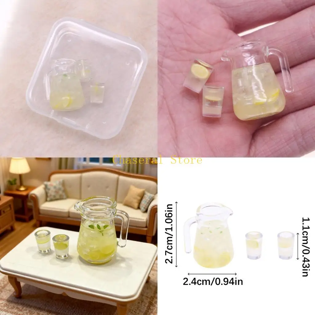 

E7CE Detailed Handcrafted Iced Drink Model Dollhouses Accessory Realistic Design