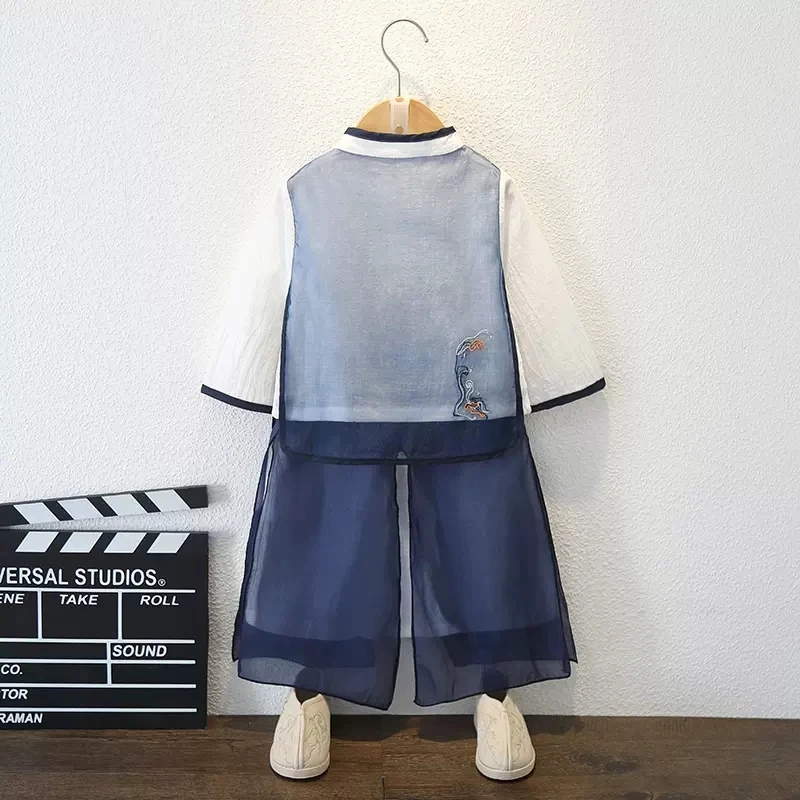 Boys' Hanbok 2022 New Ncient Style Handsome Children's Chinese Style Ancient Clothes Female Baby Autumn High-end Tang Suit