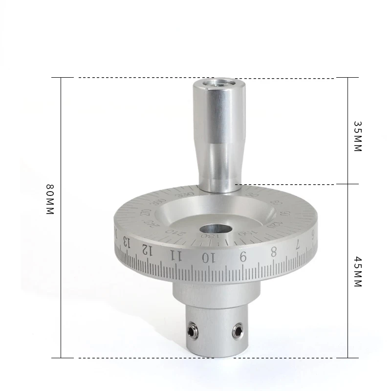 Aluminum Alloy Solid Round Scale Milling Cutter Handwheel Bore 8 10 12 mm CNC Lathe Grinder Mechanical Accessories Hand Wheel