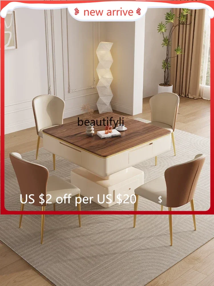 

G1218 Lifting coffee table mahjong table integrated dual-purpose automatic multi-functional household cream wind mahjong machine