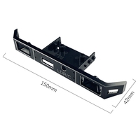 Practical LD-P06 Metal Front Bumper for LDRC LD-P06 LD P06 Unimog 1/12 RC Truck Car Upgrades Parts Accessories,Black