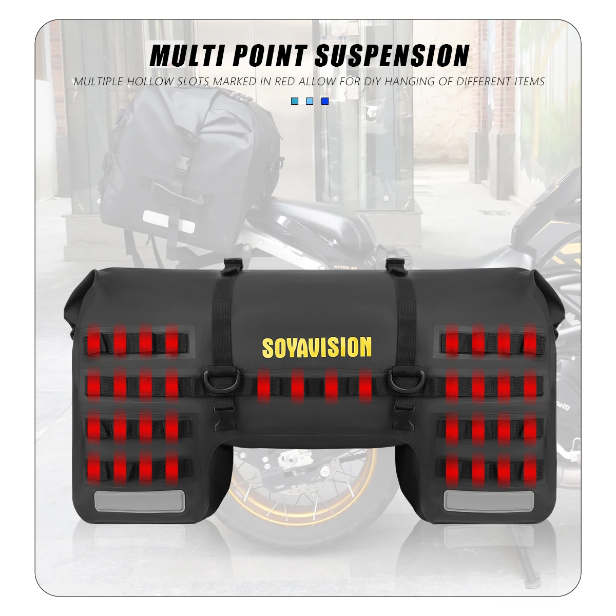 20L 50L 70L 100L 40L 66L Motorrad Wasserdichte Schwanz Tasche Reise Outdoor Trockenen Gepäck Roll Pack Tasche Motorrad Sitz Tasche – Detail 21