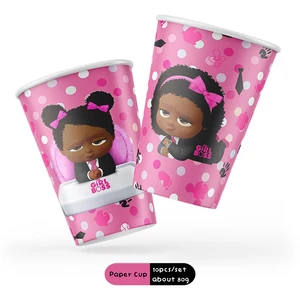 Disney-partinin dekorasyonu, doğum günü kızı, siyah, gözlük, kağıt, tek kullanımlık tabaklar, sıcak hava balonu, bayrak ve bebek duşu için kaynaklar Kupa patronunun 6 büyük satışı) - no. 6