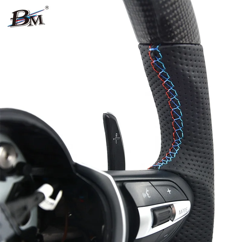 Personalized auto upgrade for BMW F10 F90 F5-7 2009-2016 carbon fiber Custom car interior sport steering wheels cover  by BM