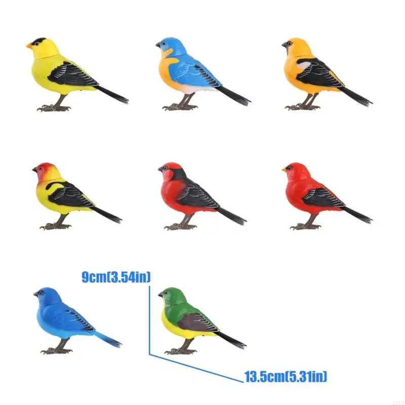 Realistisches singendes Vogelspielzeug mit Lichtsteuerung für Kinder, dekorativer Käfig Lieferumfang enthalten, keine A2UB – Detail 6