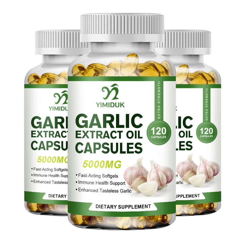 

Organic Garlic Oil Extract Supplements-Odor-free,Balance Cholesterol, Help Immunity, Heart Health, Detoxification, Cleansing