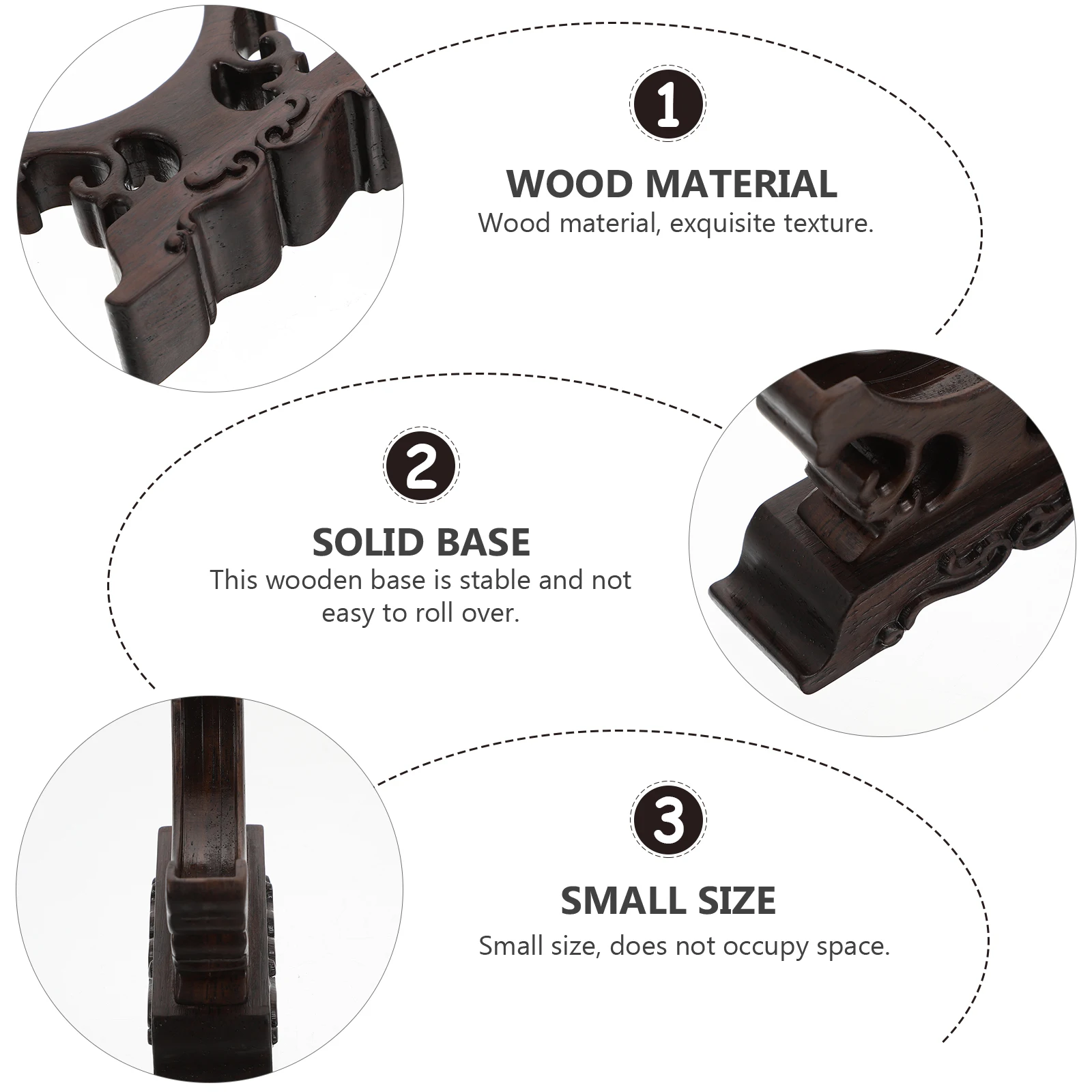 

1 шт., держатель для браслета из черного дерева, подставка для ювелирных изделий, подставка для дисплея, стойка для браслета, деревянная поставка, прочный компактный домашний счетчик для розничного магазина