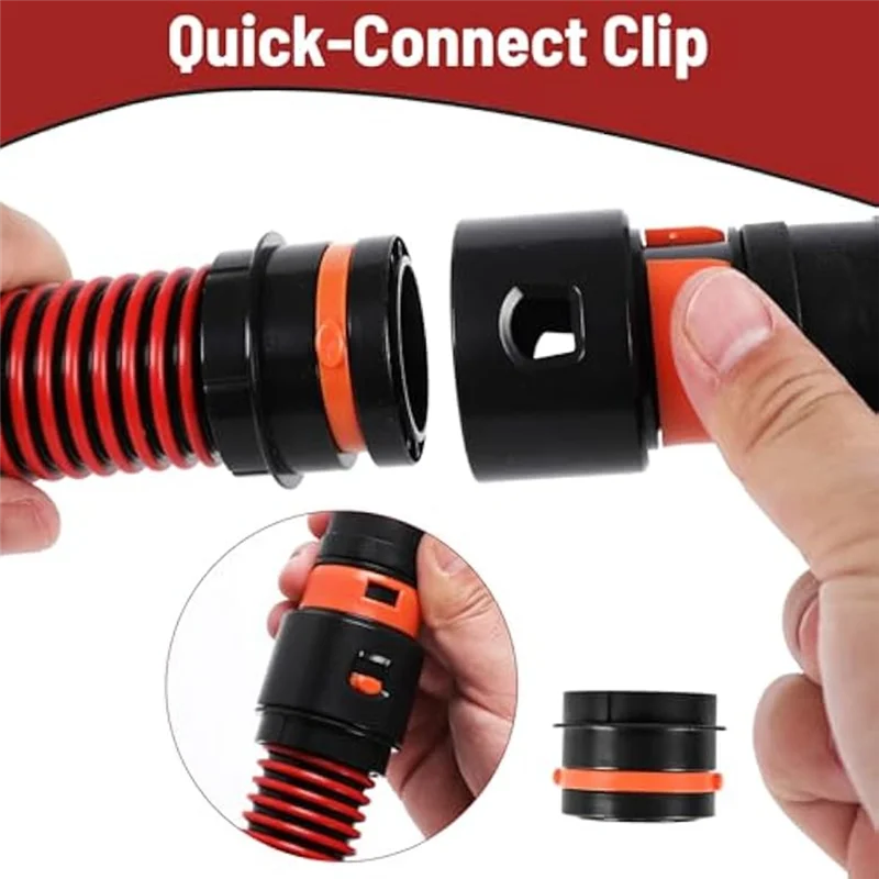 

PORK-Dust Collection Hose Kit For Home And Shop Vacuums System With 6 Adapters Of Woodworking Power Tool And Sander