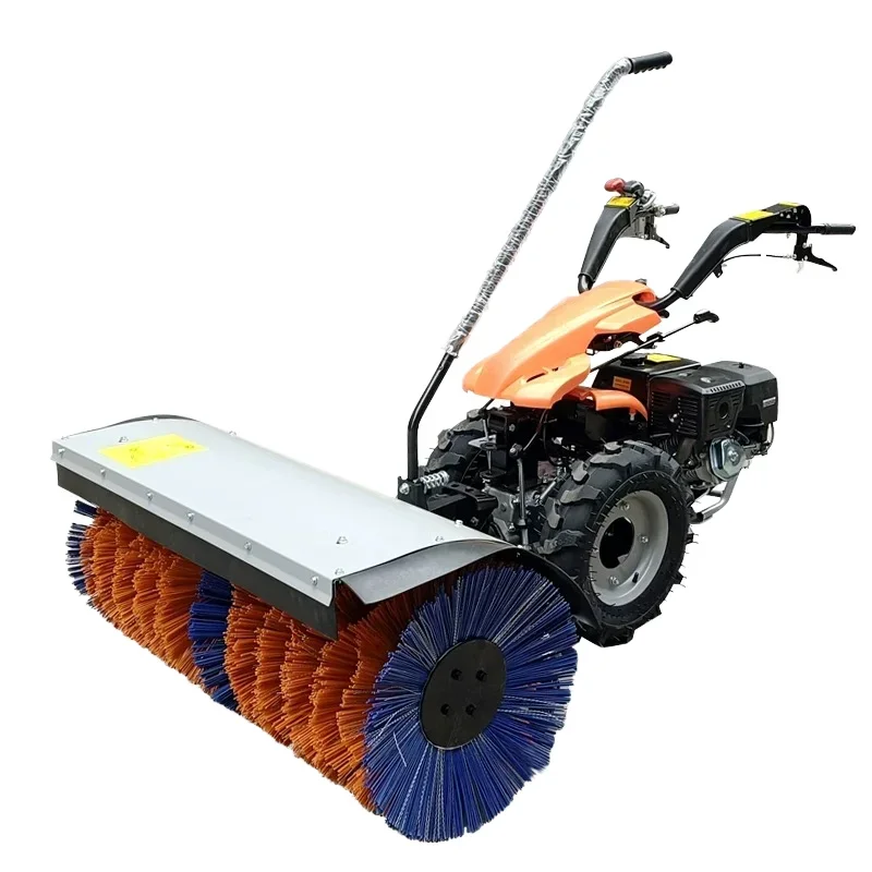 Winter snow sweeper Manual push gasoline snow thrower Municipal road snow sweeper