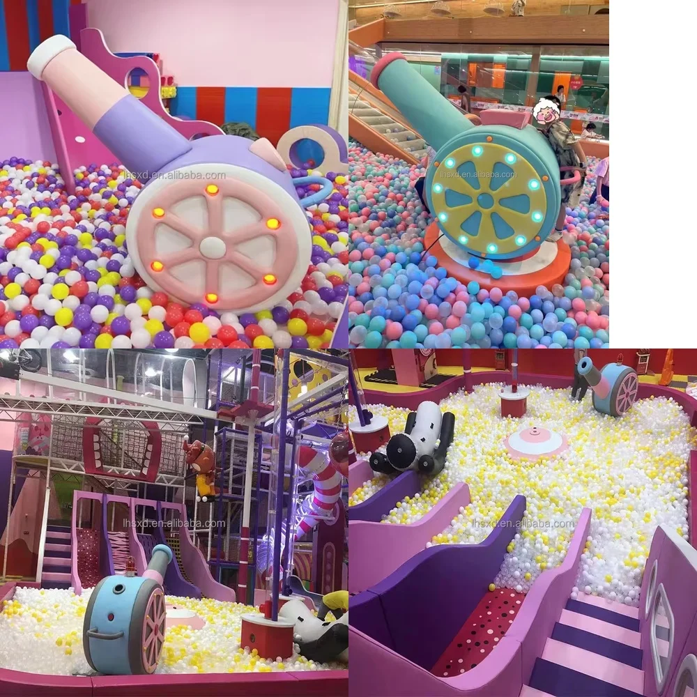

Indoor Childrens Playground for Kids Naughty Castle Ocean Ball Pit Rotating Waterfall Blowing Machine Soft Toy Cannon Spray