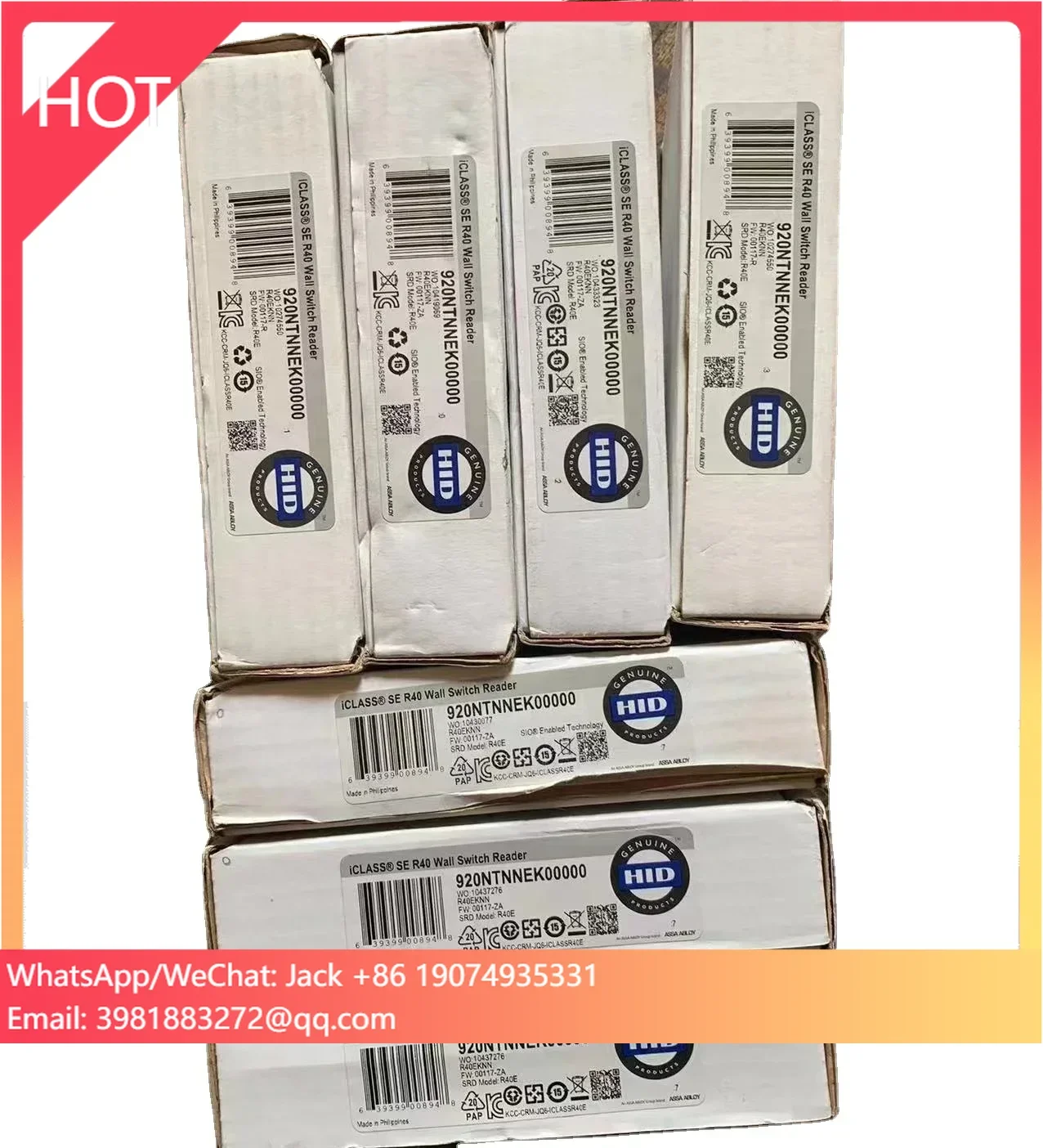

Card Reader - HID IClass SE R40 Wall Switch Reader 920NTNNEK00000