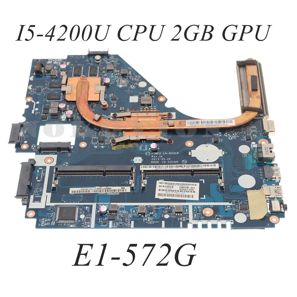 ACER Aspire E1-572 E1-572G V5WE2 LA-9531P NBV8N1100C Laptop Motherboard Sr1ef I5 4210u 100 Fully Tested
