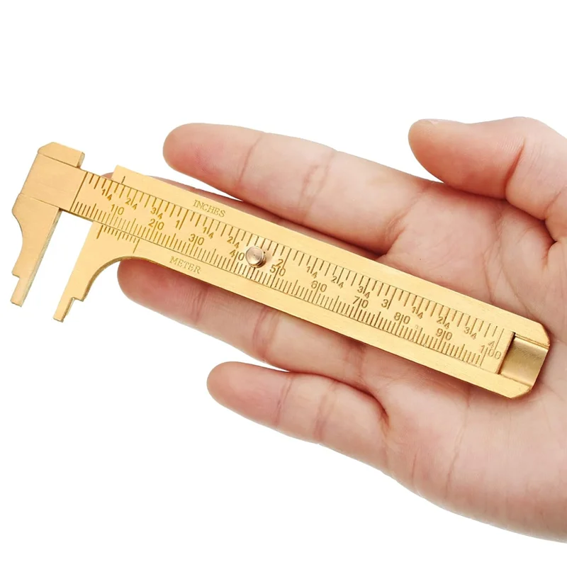 TKOH-Paquímetros Vernier Escala de bolso Medidor deslizante Régua de bolso de metal Forjewelry Medição 2 peças