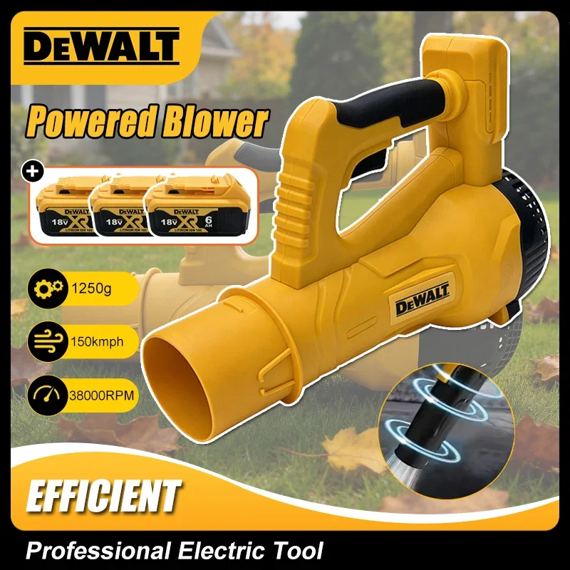

Аккумуляторная воздуходувка Dewalt с длинной трубкой для уборки листьев, инструмент для сада, совместим с аккумулятором 18В, для дома и двора, очиститель снега