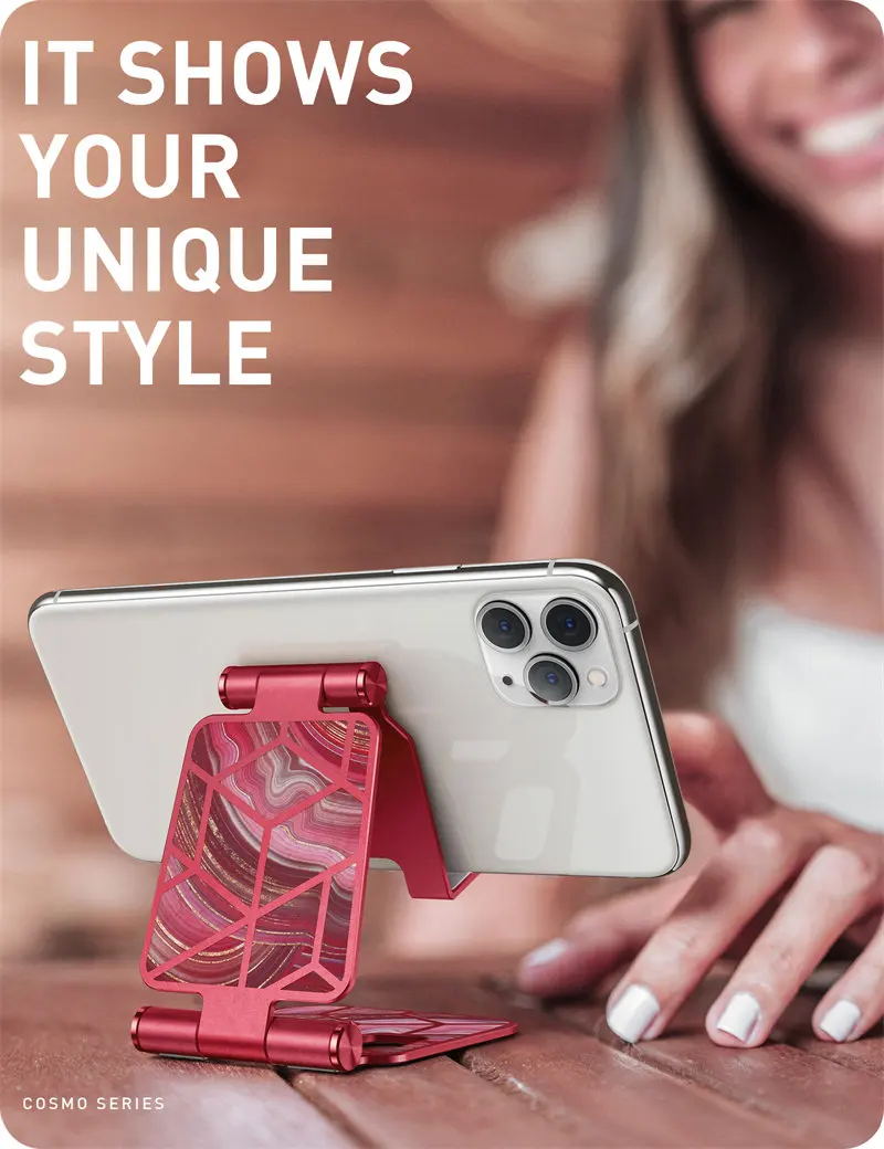 Adjustable Cell Phone Stand Holder I-Blason Phone Dock Multi Angle Compatible with Smart Phone For iPhone For Android Smartphone