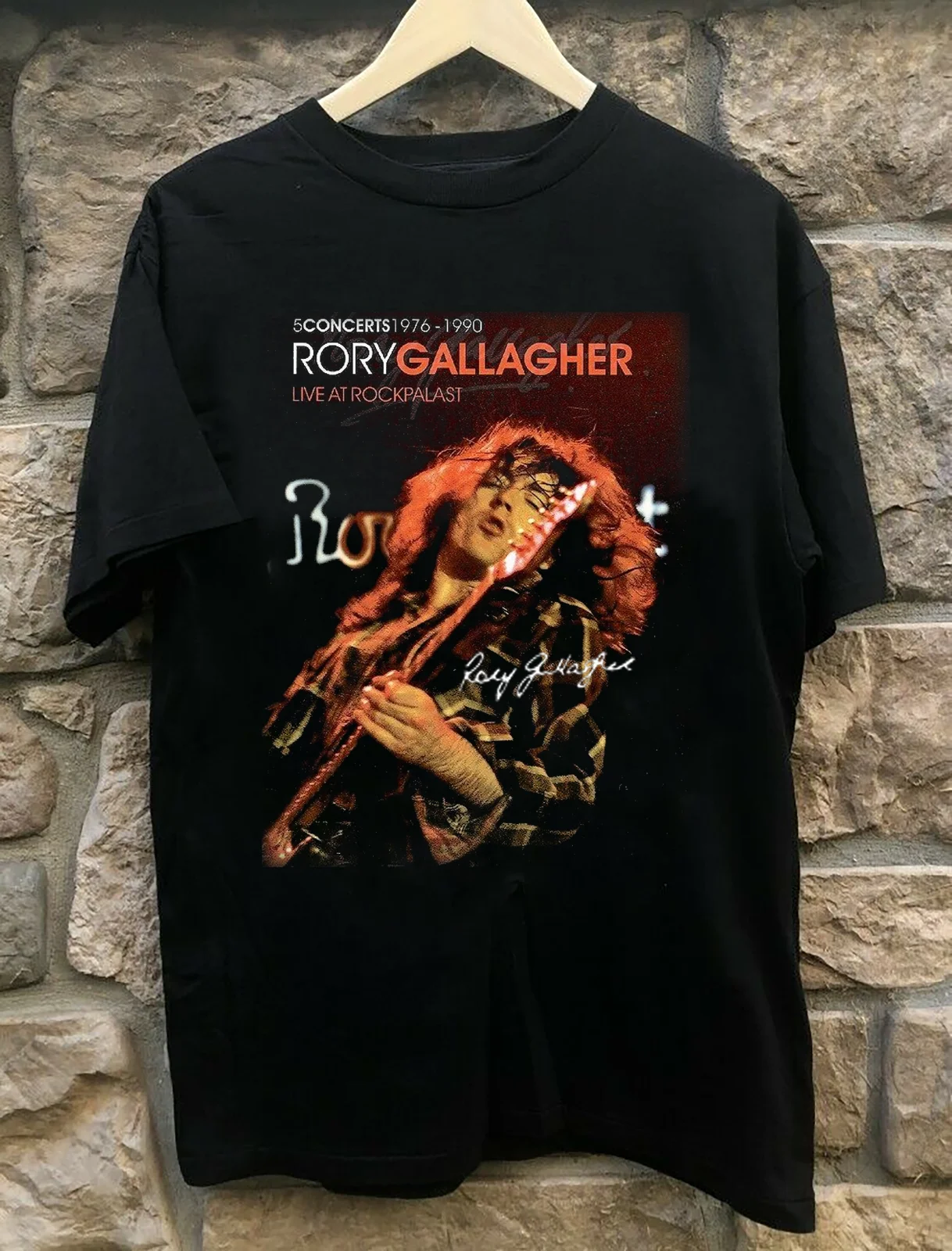 Rory Gallagher 1990 Gift For Fan Cotton Black S-2345XL Unisex T-Shirt TMB396