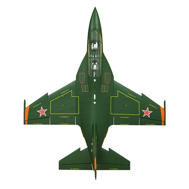 Freewing modelo Yak-130 70mm motor único jato asa fixa montado modelo de aeronave novo revestimento verde 6s kit/ppm brinquedo presente