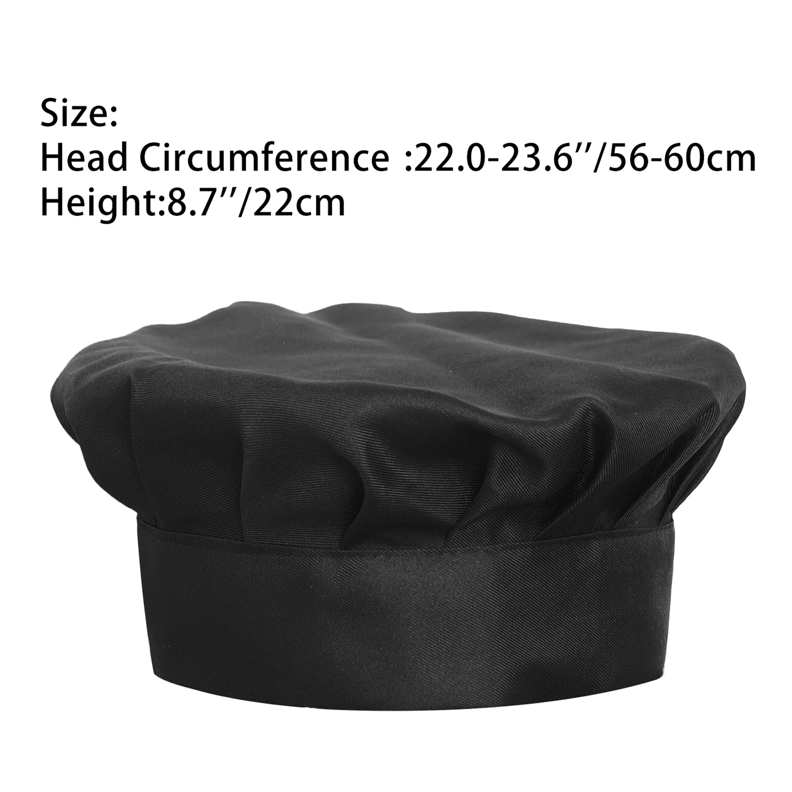 Men Women Chef Jacket Kitchen Work Uniform Stand Collar Cook Coat with Hat for Cafe Bakery Western Restaurant Hotel Canteen