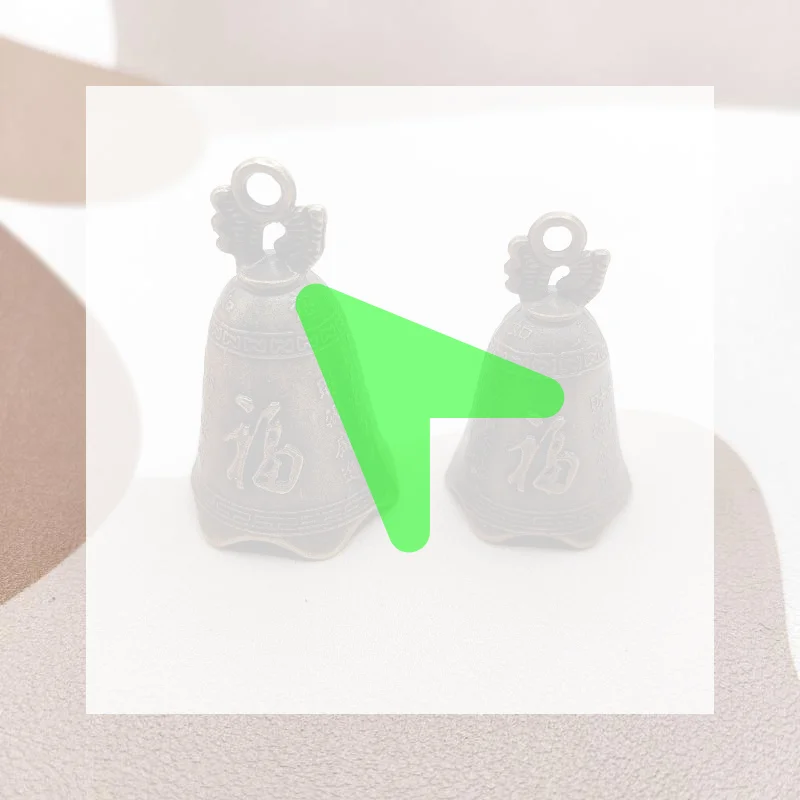 #Feng Shui Bells Antique Style Zinc Alloy Chinese Good Fortune Hanging Bell for Car Garden Door Home Decor