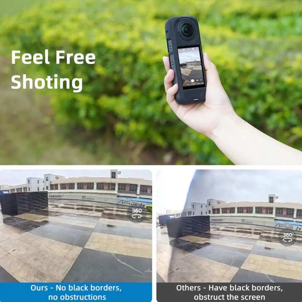 부드러운 실리콘 카메라 커버, 내구성 있는 카메라 보호대 슬리브 커버, Insta360 X4 긁힘 방지 충격 방지, 궁극의 충격 방지