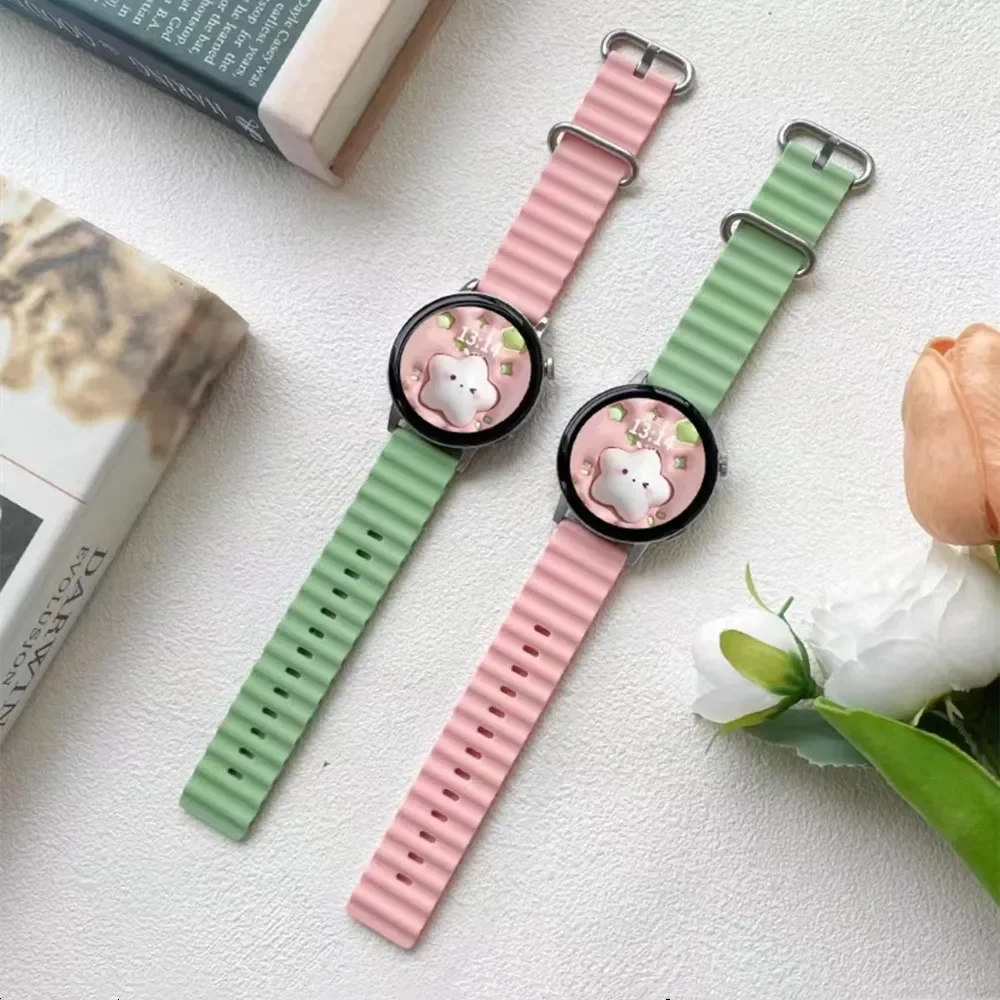 المحيط شريط مطاطي ل سامسونج غالاكسي ساعة ، سيليكون حزام ل Amazfit GTR ، هواوي GT2 3 ، كلاسيك 5PRO ، نشط ، 40 مللي متر ، 44 مللي متر ، 41 مللي متر ، 45 مللي متر