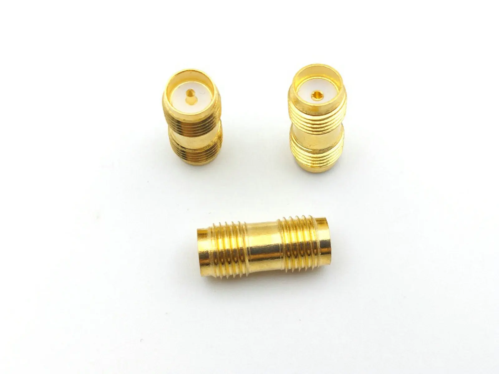 Imagem -04 - Ouro Sma Fêmea para rp Sma Fêmea Jack rf Conector do Adaptador Acoplador 100 Pcs