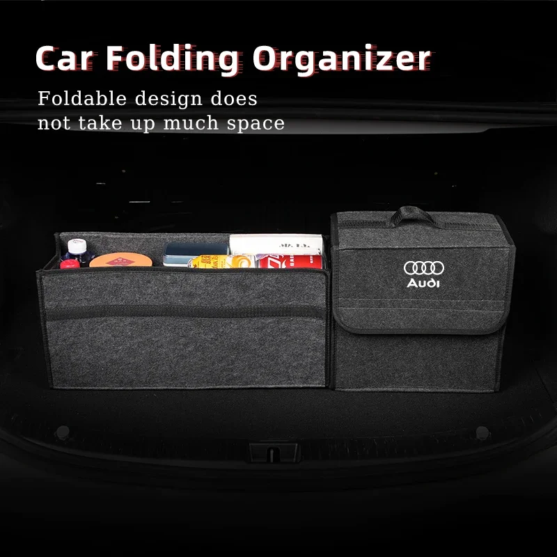 Car Trunk Storage Box Organizer Foldable Stowing Tidying Container Bag For Audi Q5 Q7 Q3 A3 A4 A6 A5 S1 S3 S4 S5 S6 A7 A8 Q2 S5