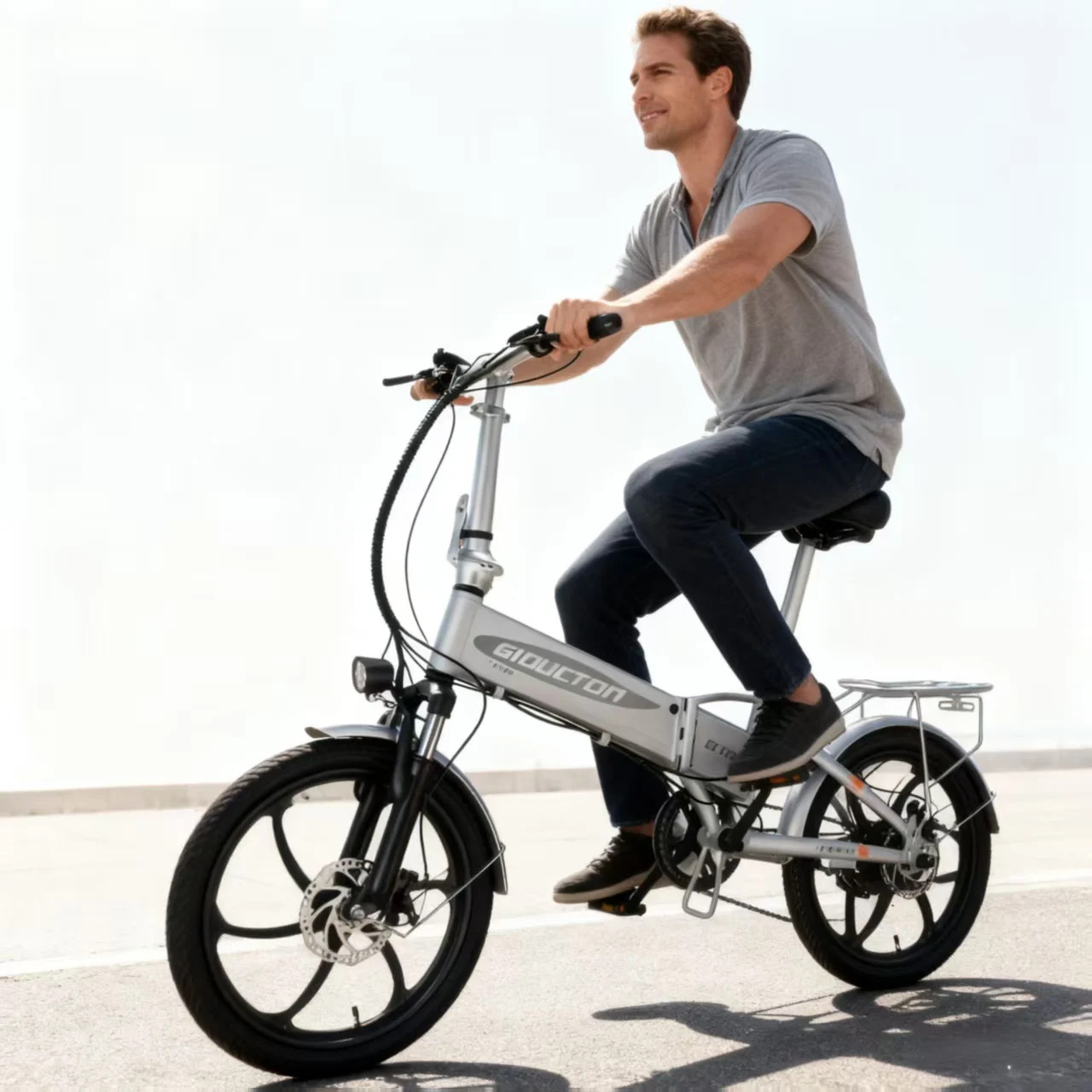 

20-дюймовый складной электровелосипед, электрический велосипед для взрослых мощностью 1000 Вт, пиковая мощность двигателя 1500 Вт, максимальная скорость 35 миль/ч, 7-скоростной, 48В 12А, складной.