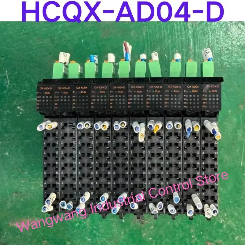 Second-hand test OK , PLC Analog Input Module HCQX-AD04-D