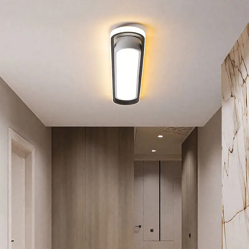 LED Modern Ceiling Light 220V Oval Strip Light Home Decor Corridor Light for Stairwells Balcony Living Room Lighting Fixture