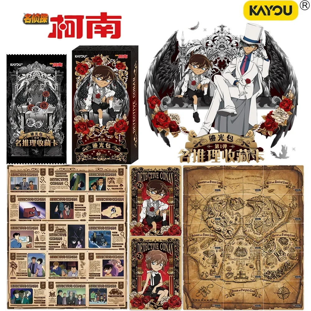 kayou-cartes-de-collection-des-personnages-de-detective-conan-serie-d'illustrations-de-conan-rose-et-wing-pour-la-decoration-et-la-collection