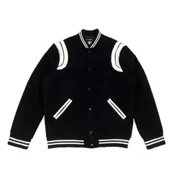 VIntage Varsity Jackets Men Classic Baseball Uniform Atumn Jackets Streetwear Black White Women Bomber Coat Fashion Man clothing