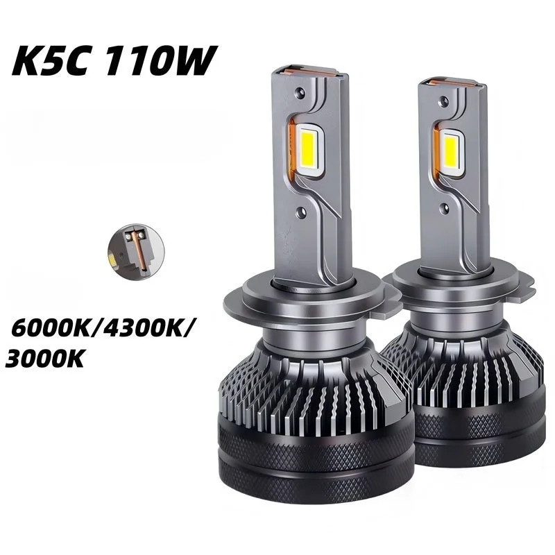 

K5C 110W Bi LED Projector Headlight h7 led h4 H11 High Low Beam Car Headlamp Bulb Super Bright White Light Auto Lamp Waterproof