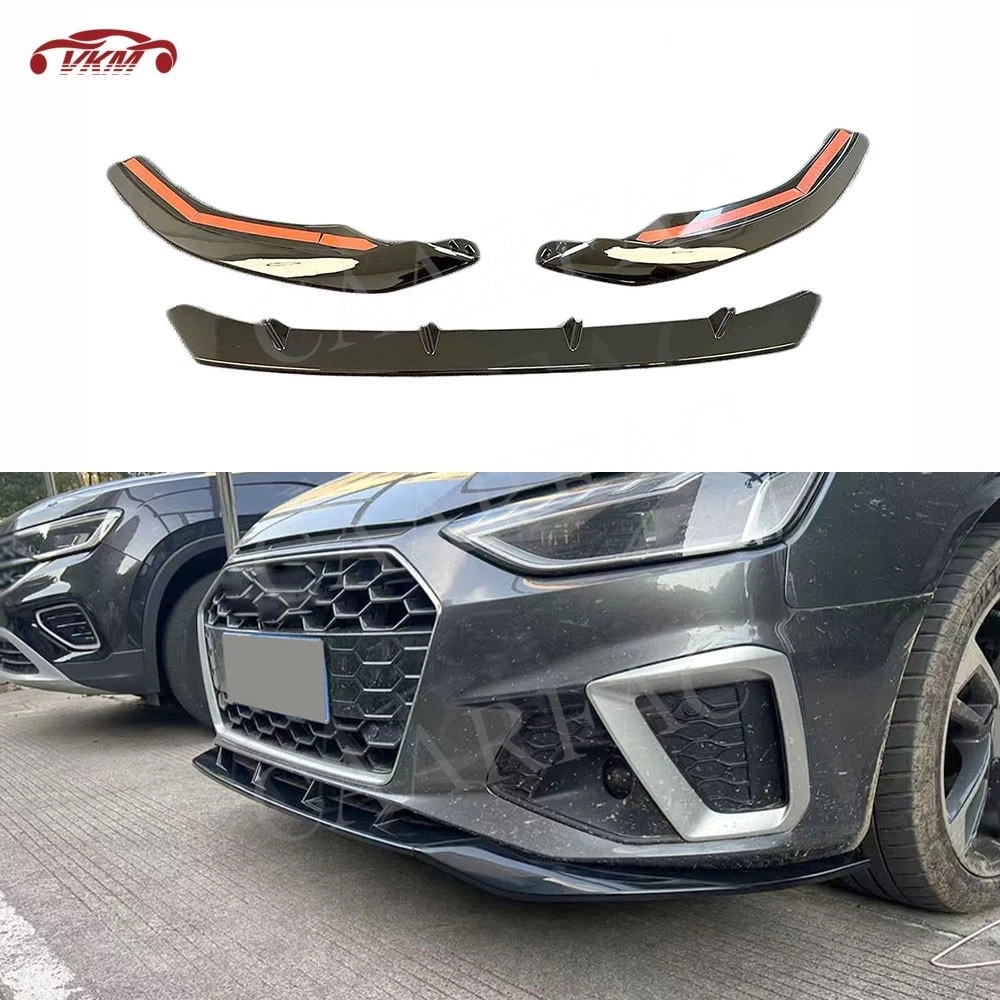 

for Audi A4 Sline S4 2020-2025 non Standard Front Bumper Lip Splitter Spoiler Diffuser ABS Body Kits Car Accessories FRP