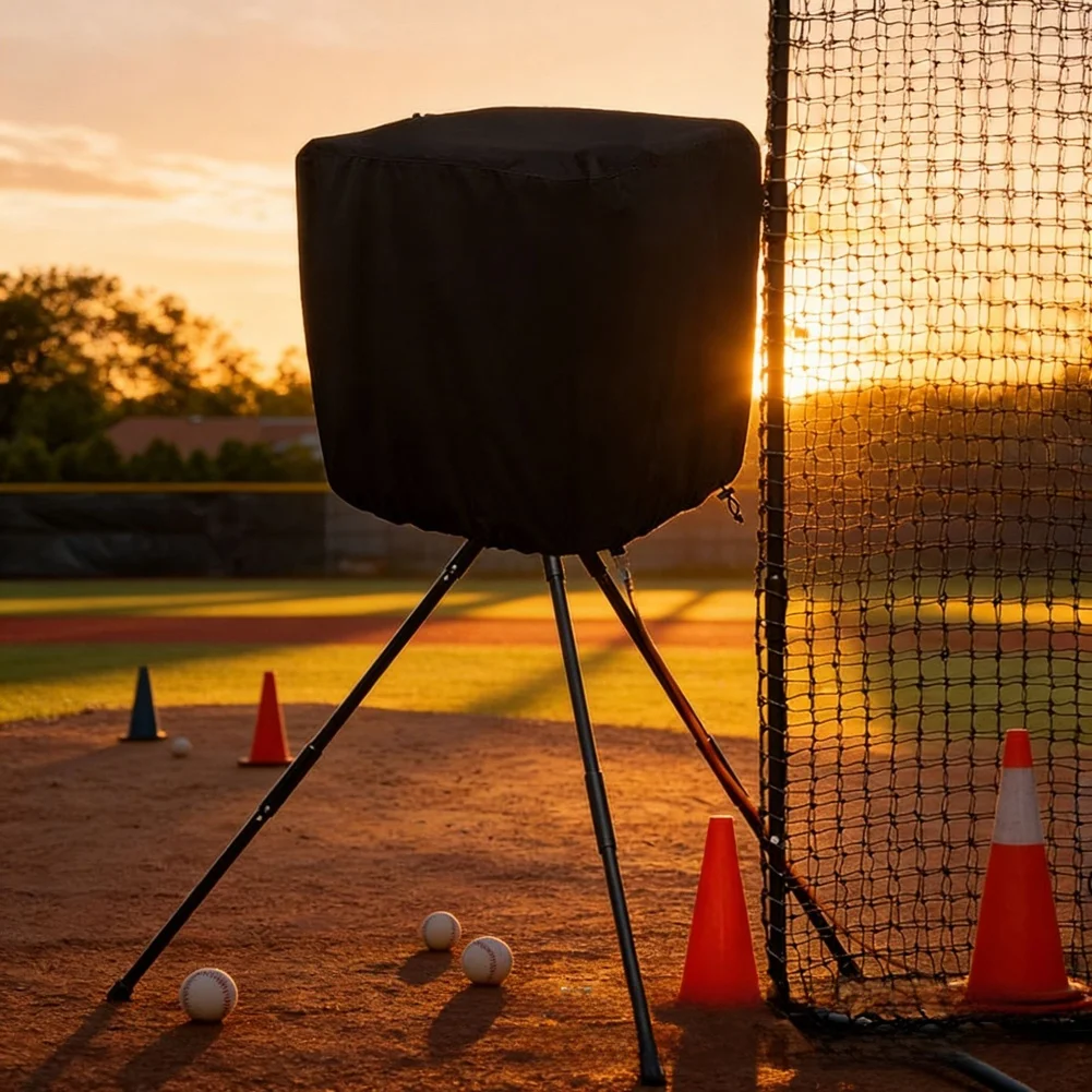 Oxford Cloth Outdoor Baseball Pitching Machine Cover Waterproof Tear Resistant Sun Protectionor Adjustable Drawstring Cover