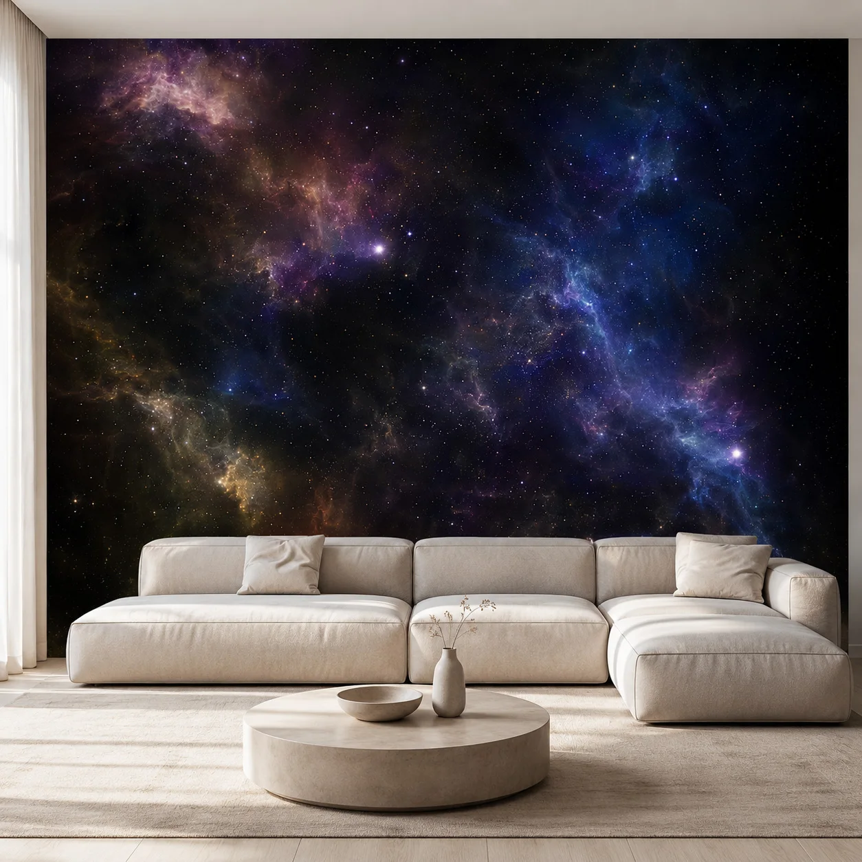 Galaxy Space Wall Mural Starry Nebula Wallpaper Cosmic Universe Bedroom Living Room Decor Requires Glue