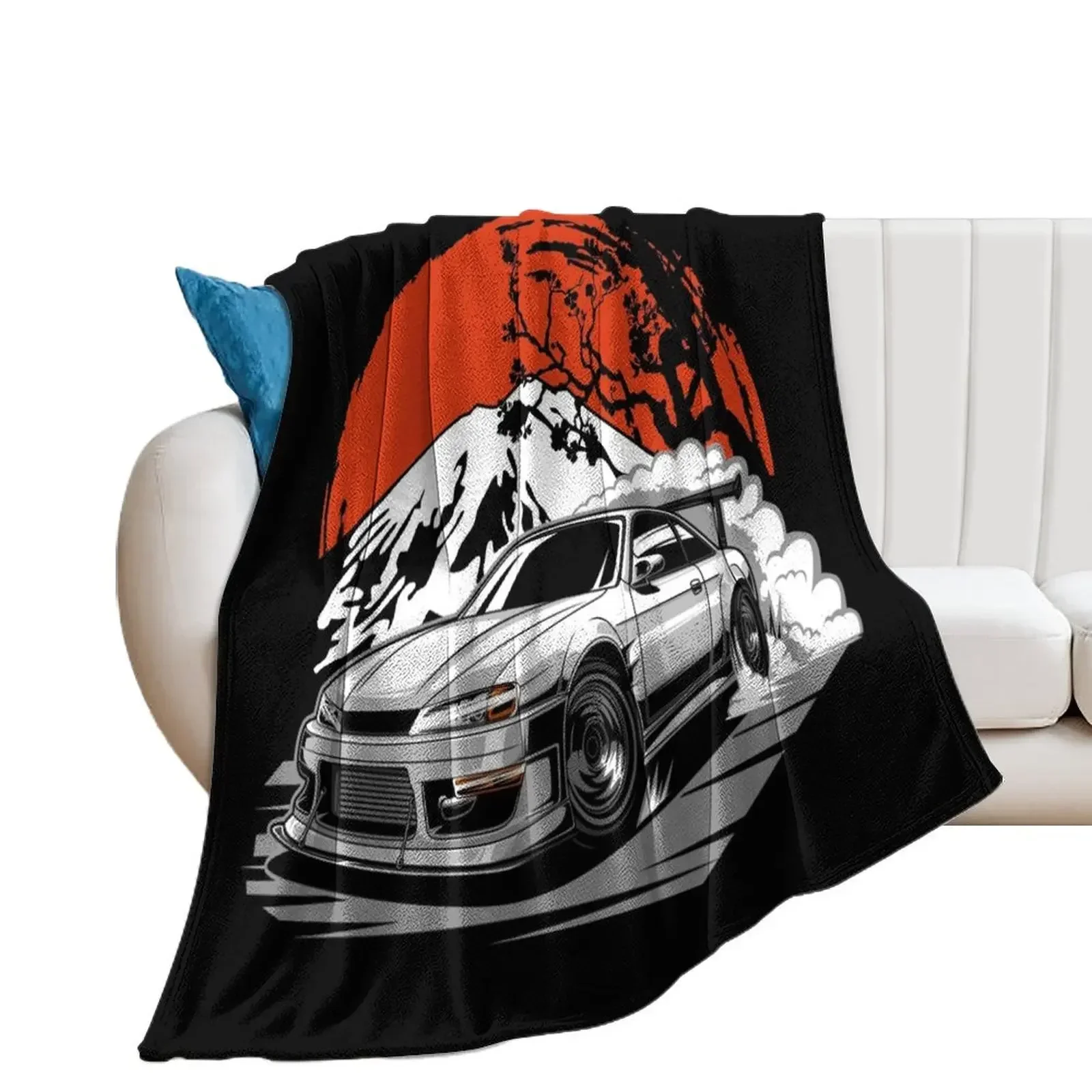 

Silvia s14 Throw Blanket Bed Fashionable Hairys manga Plaid Blankets