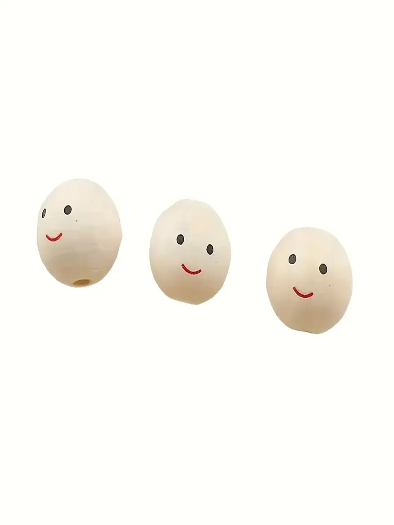 20pcs Smiling Face Wooden Beads Round Expression Loose Beads For Jewelry Making DIY Creative Hand String, Necklace Other Hanging view 6