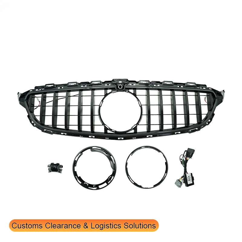 

GUGO New Plastic Front Grille for C-Class W205 2014-2021 Bright Black Single-Line Illuminated Style Front Grille